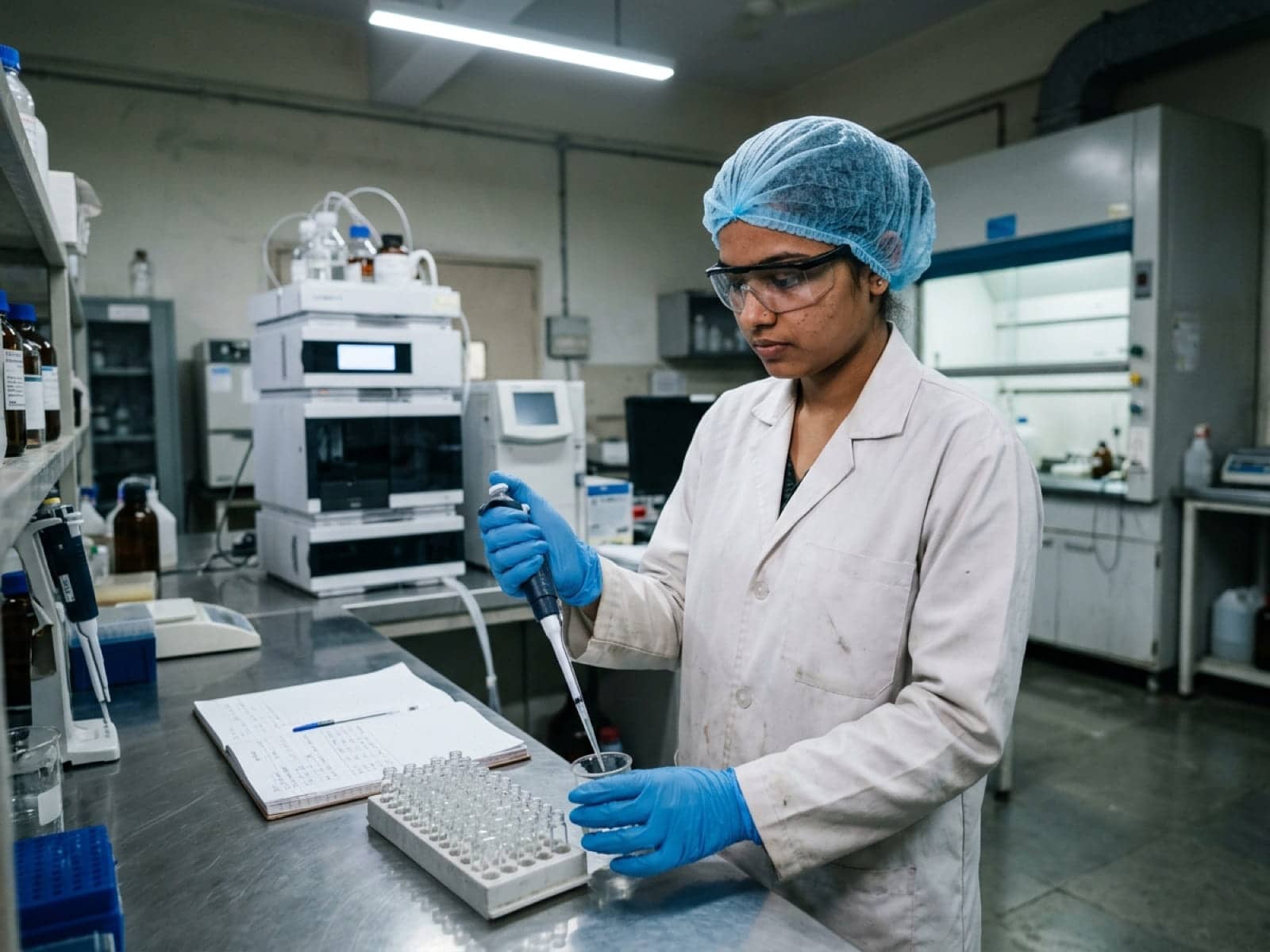 Lab Assistants supplied by Aradhya Manpower at a plant in the Indore–Pithampur belt